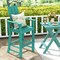Tall Adirondack Chair Outdoor Bar Stool with Ergonomic Backrest for Backyard - 27.5" x 23" x 52" (L x W x H)